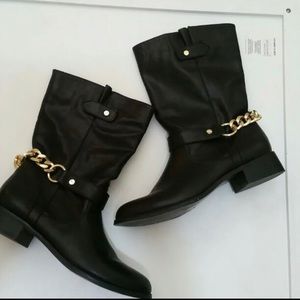 Express Gold Chain Booties